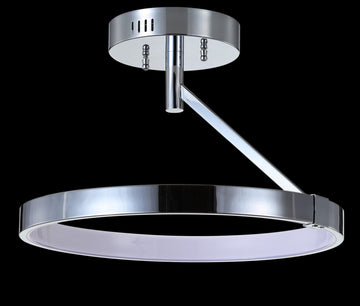Owen 17.5" Dimmable Integrated LED Metal Semi Flush Mount - JONATHAN Y